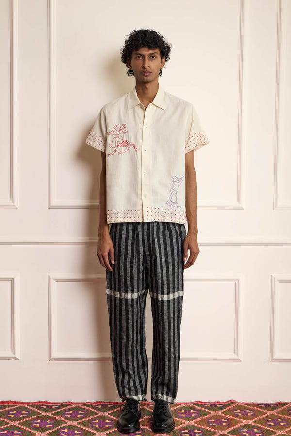 Harago — Sailing Embroidered Shirt
