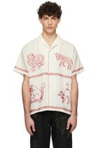 Bead Embroidered Linen Shirt view 1