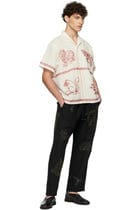 Bead Embroidered Linen Shirt view 4