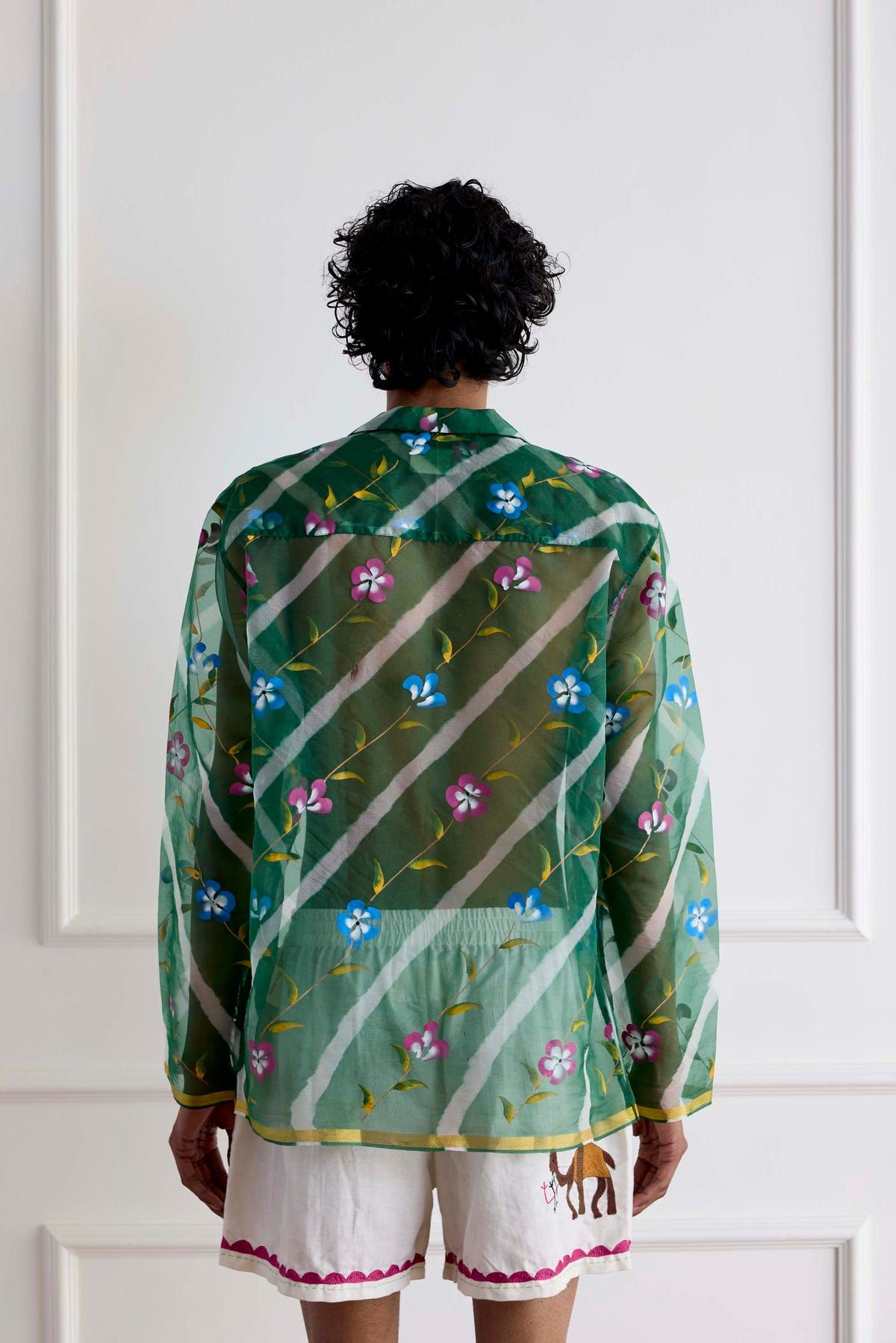 Hand-Painted Silk Shirt - image 2