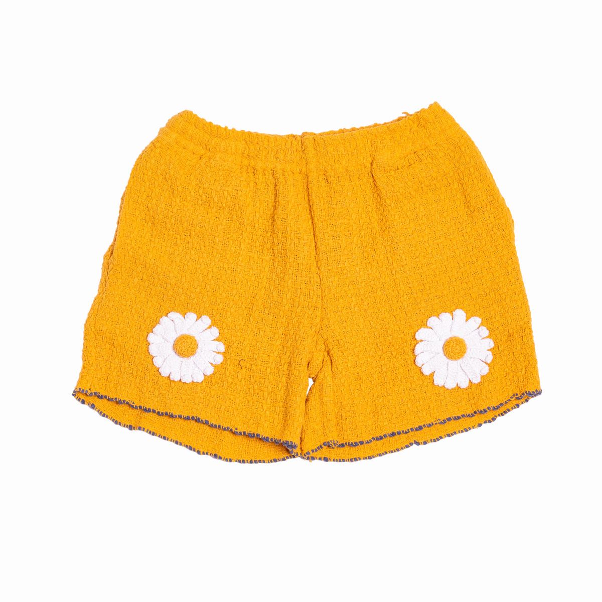 Crochet Daisy Applique Shorts - image 1