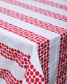 Block Printed Tablecloth - Red view 2