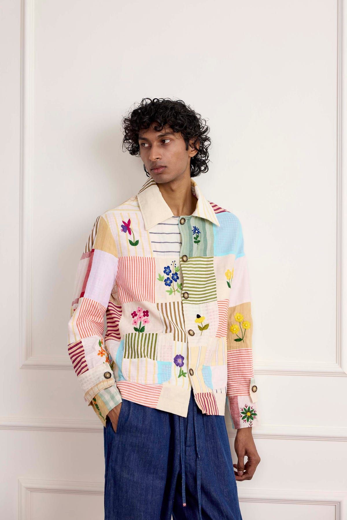 Patchwork Floral Embroidered Jacket - image 6