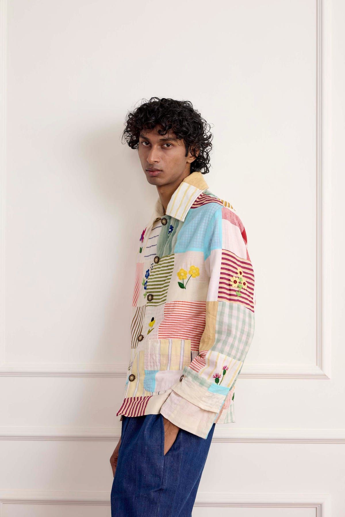 Patchwork Floral Embroidered Jacket - image 7