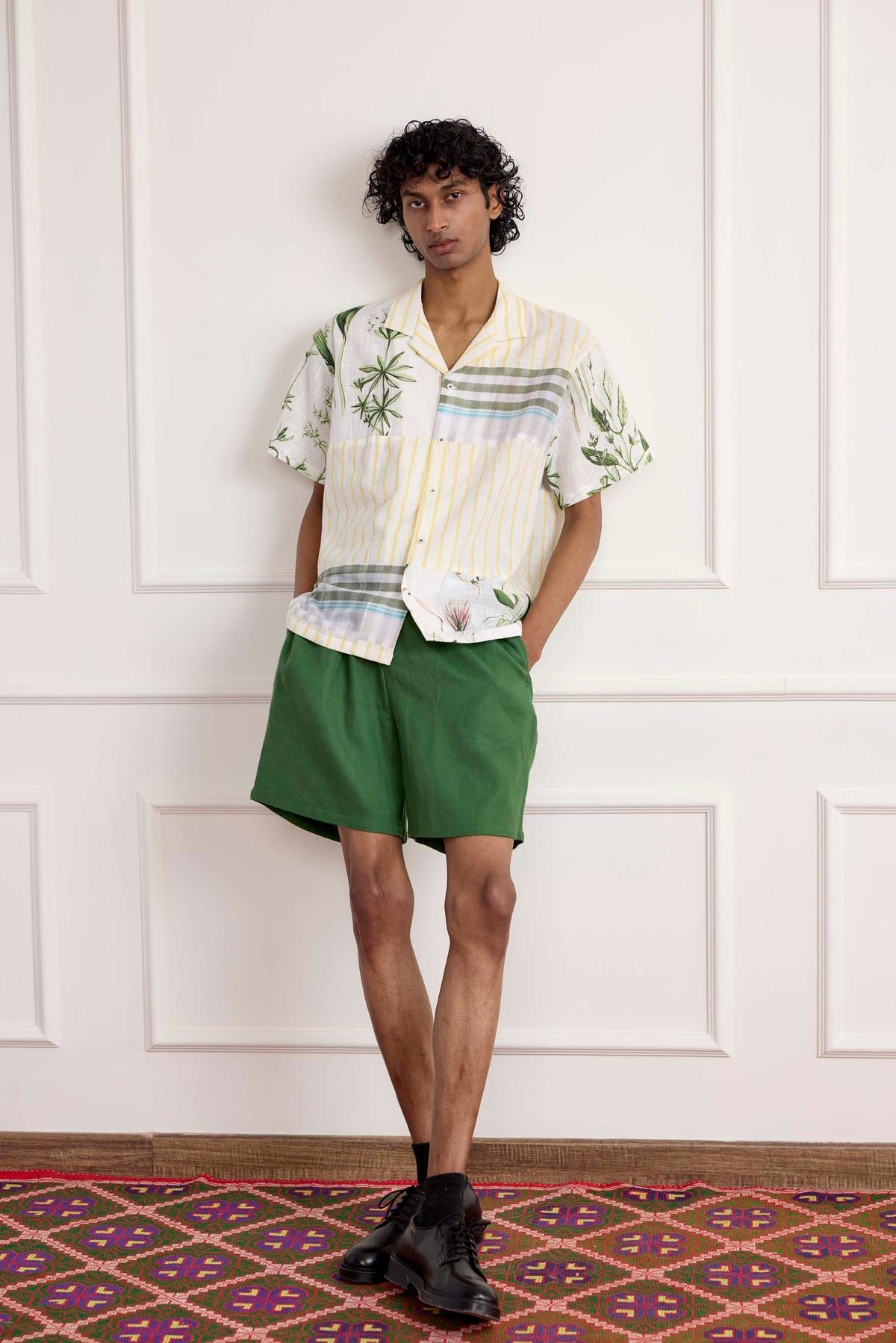 Green Cotton Shorts - image 4
