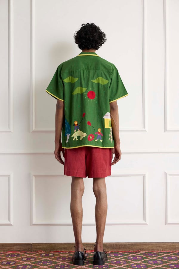 Harago — Appliqué Playful Shirt
