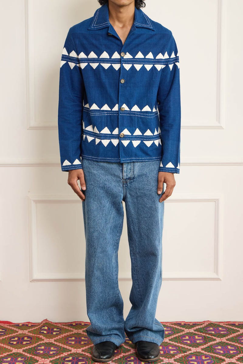 Indigo Applique Jacket
