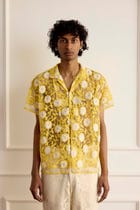Embroidered Net Shirt view 3
