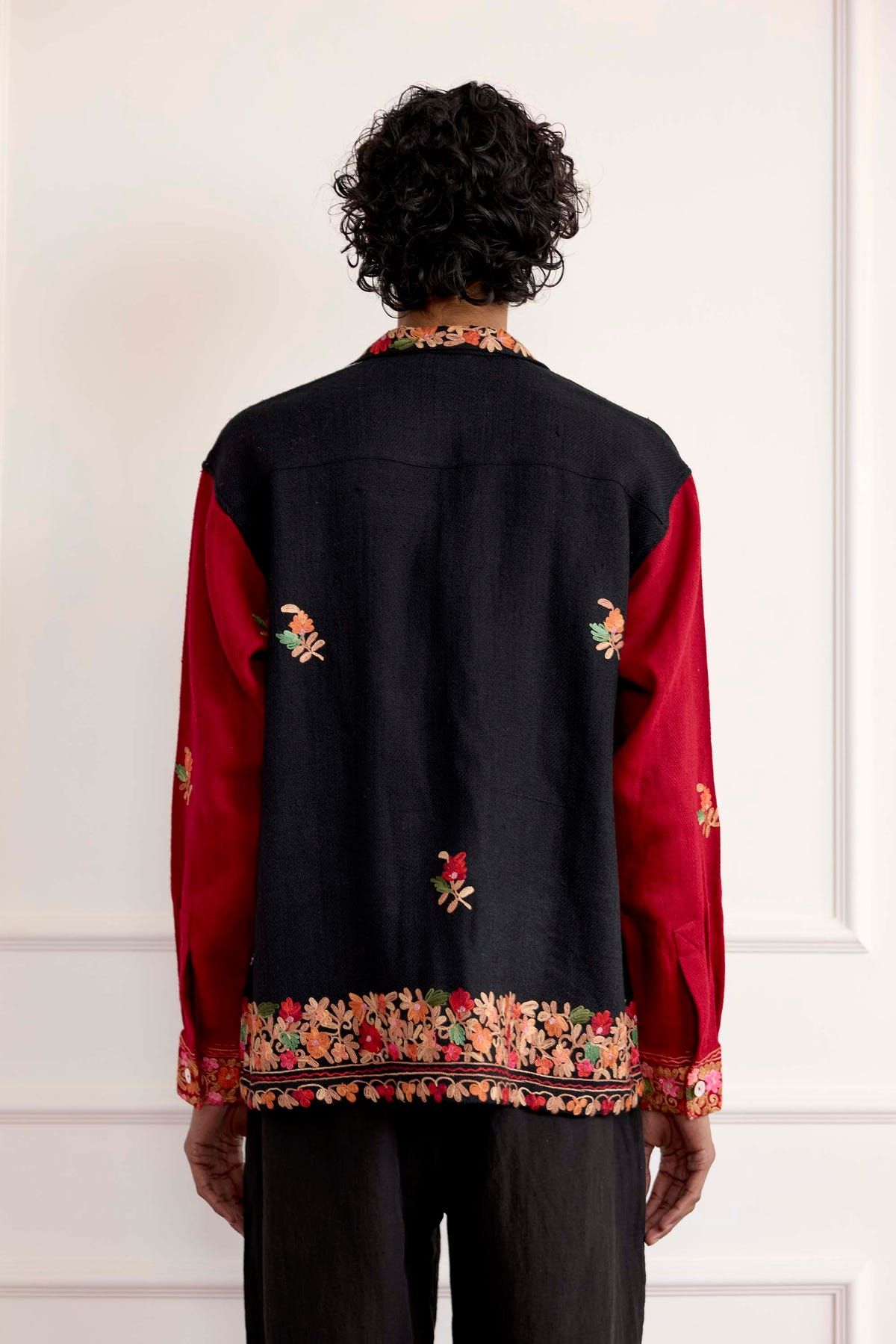 Suzani Embroidered Wool Long Sleeve Shirt - image 3