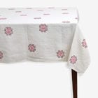 Dainty Cross-Stitch Embroidered Tablecloth view 1