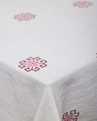 Dainty Cross-Stitch Embroidered Tablecloth view 2