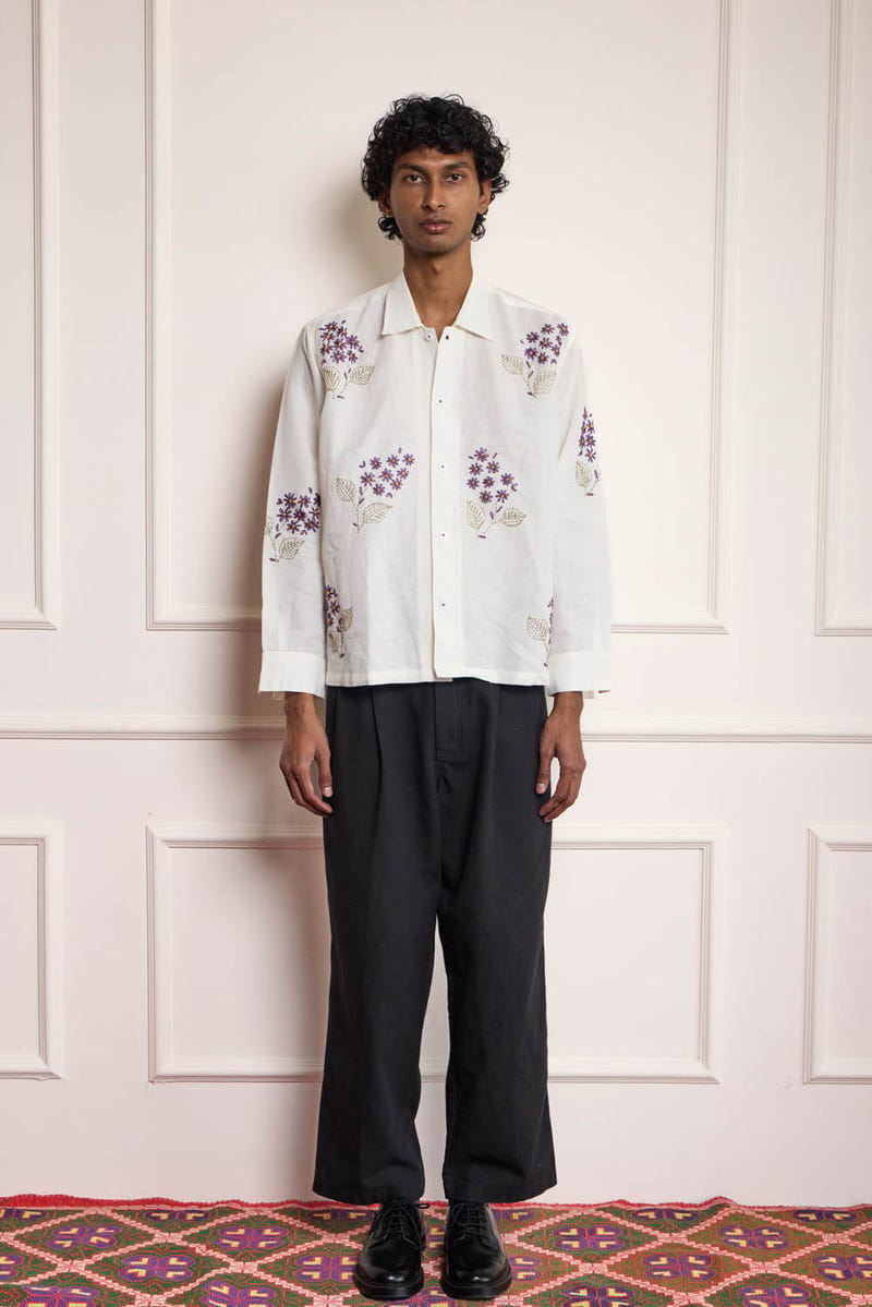 Grapes Embroidered Shirt