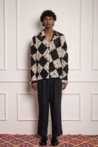 Lace Diamond Patchwork Shirt view 1