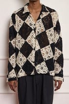 Lace Diamond Patchwork Shirt view 3