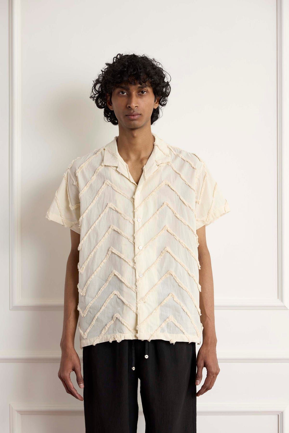 Embroidered Ecru Shirt - image 3
