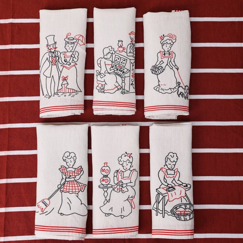 Antique Dainty Printed Table Napkin