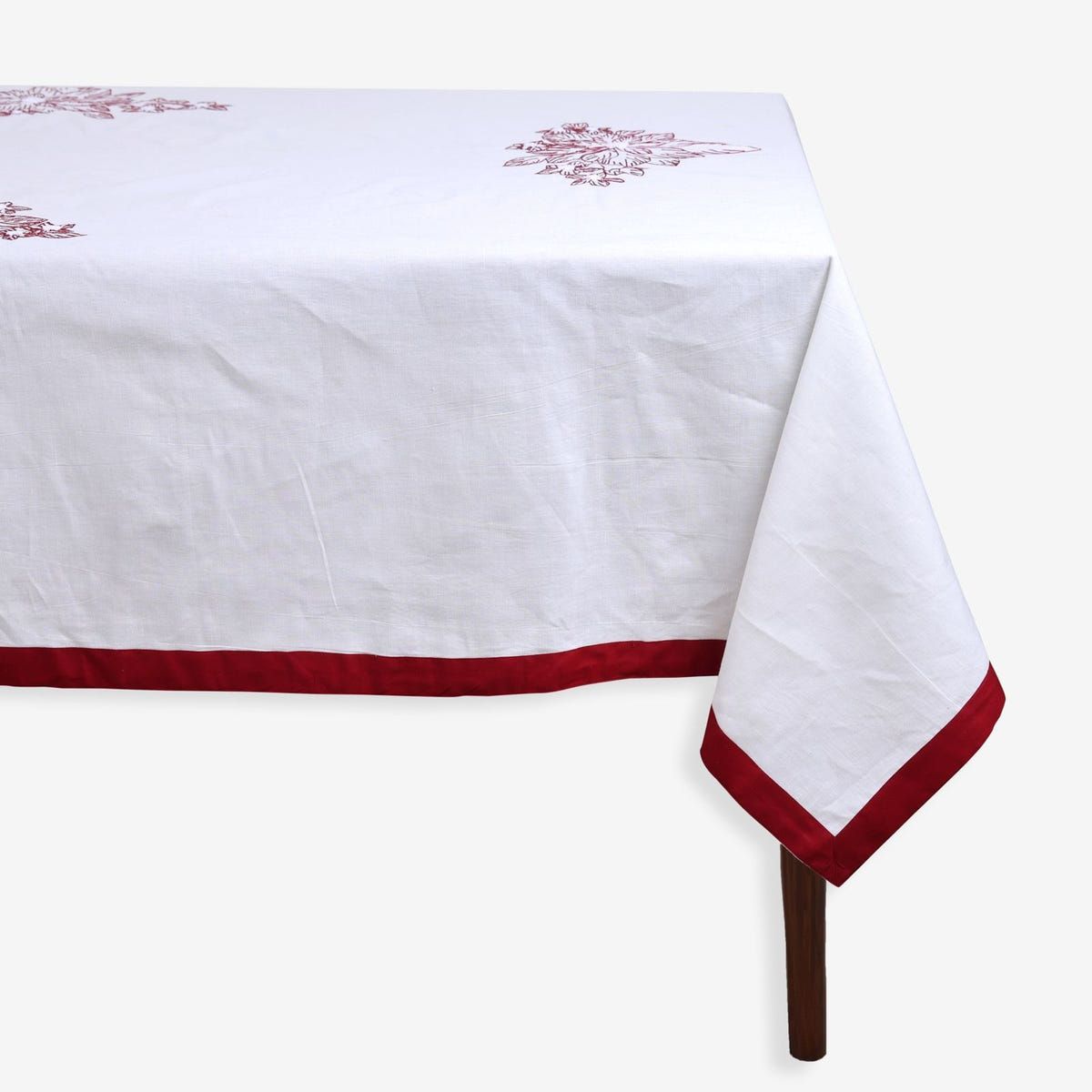 Floral Embroidered Tablecloth - image 1