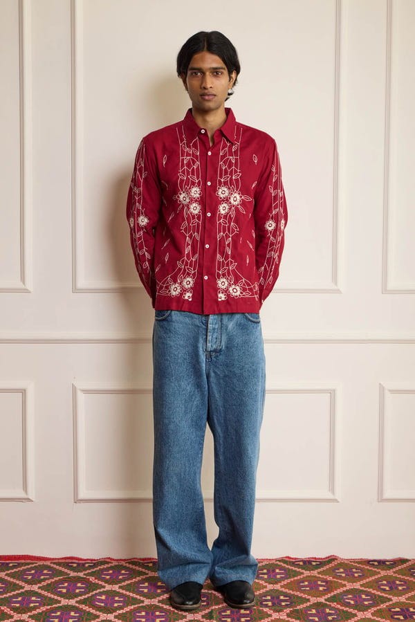 Harago — Tea Towel Embroidered Shirt