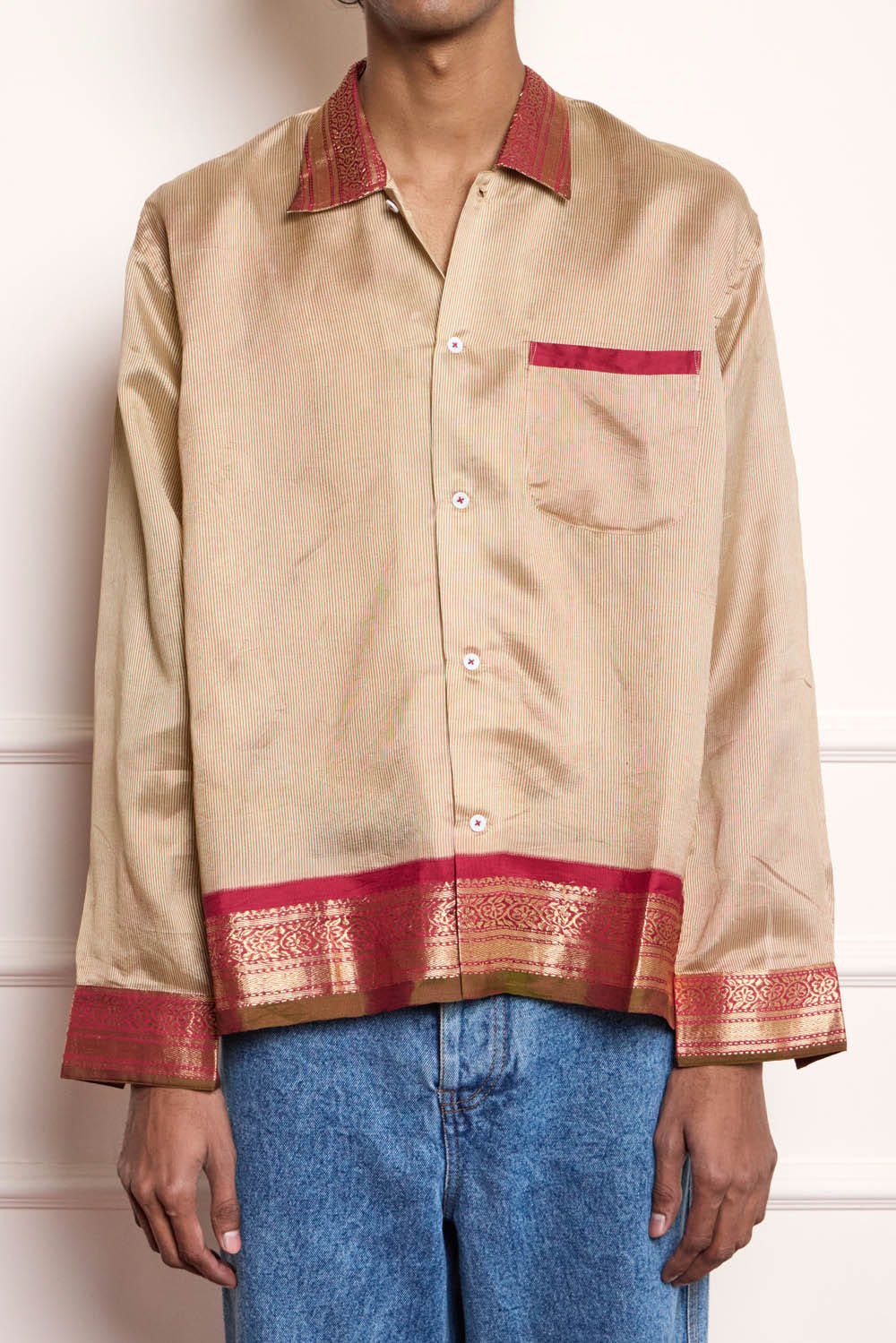 Handloom Silk Shirt - image 3
