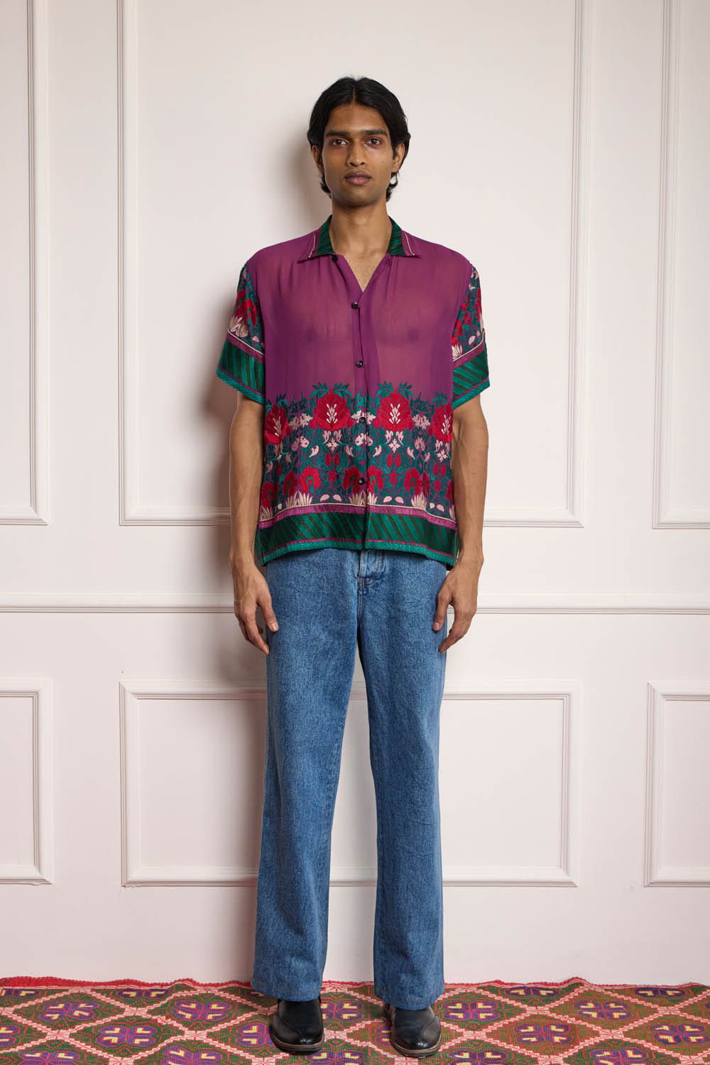 Silk Embroidered Shirt - image 1
