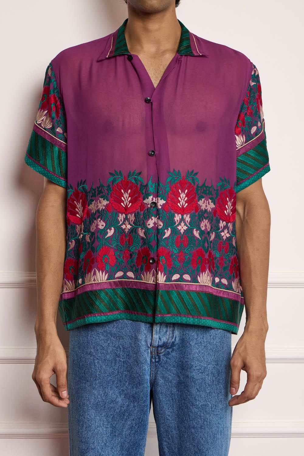 Silk Embroidered Shirt - image 3
