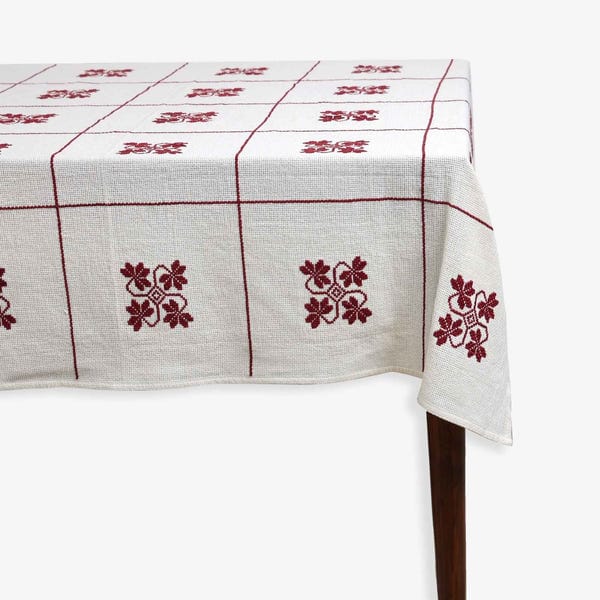Harago — Cross- Stitch Embroidered Tablecloth