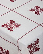 Cross- Stitch Embroidered Tablecloth view 2