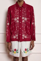 French Tea Towel Embroidered Shirt view 4