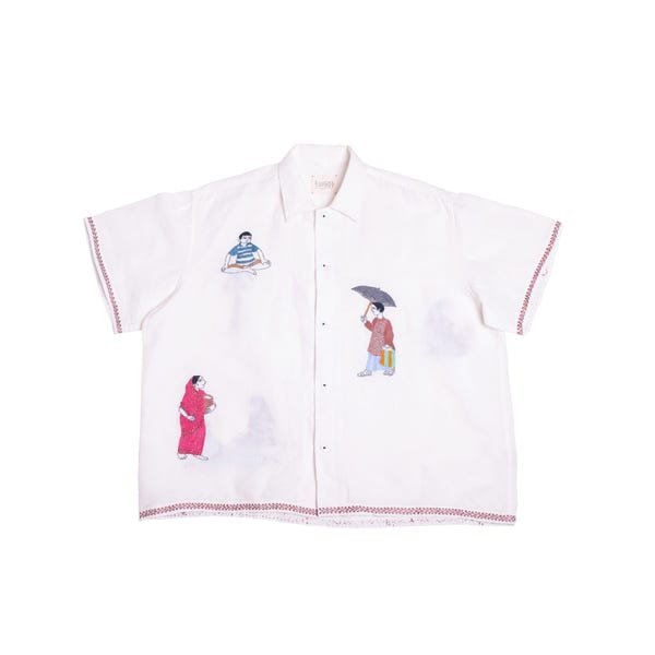 Harago — Kantha Characters Embroidered Shirt