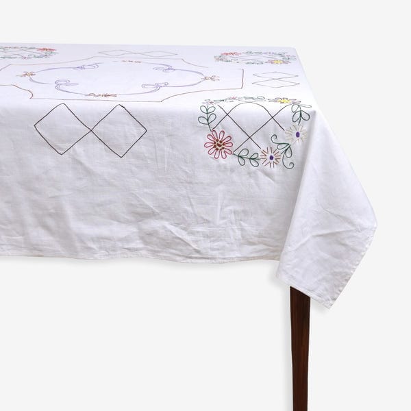 Harago — Antique Embroidered Tablecloth