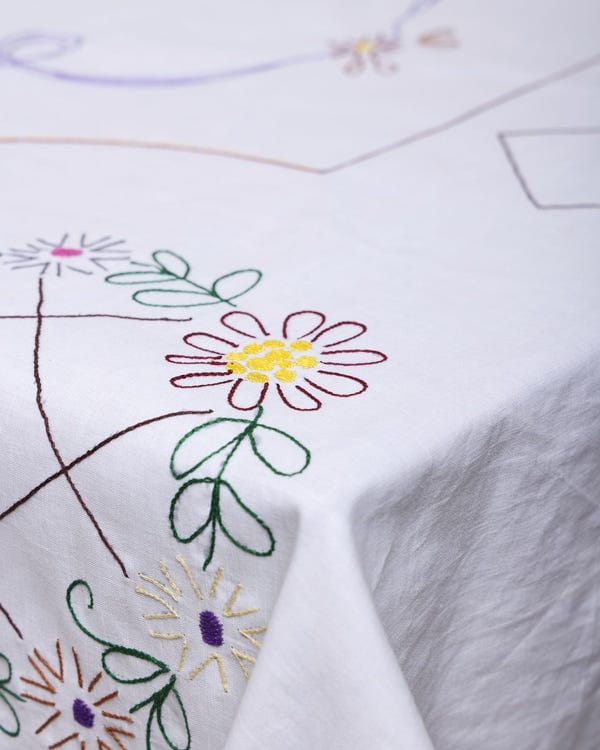Harago — Antique Embroidered Tablecloth