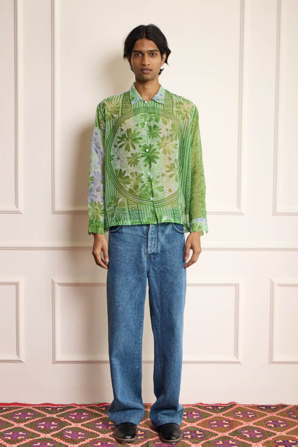 Harago — Silk Printed Shirt