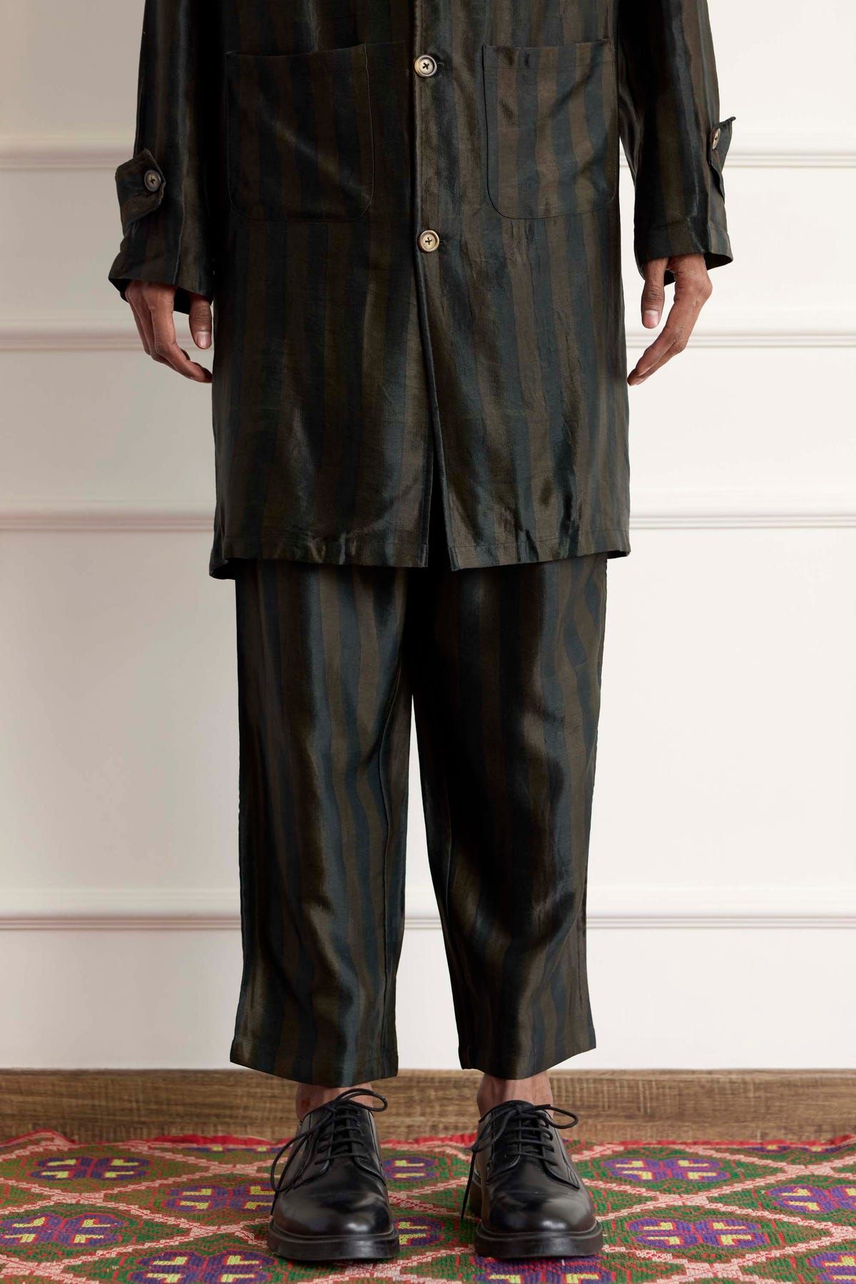 Silk Stripe Pants - image 1