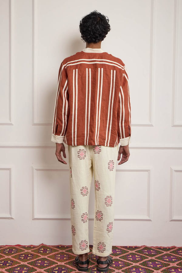 Harago — Cross Stitch Embroidered Pants