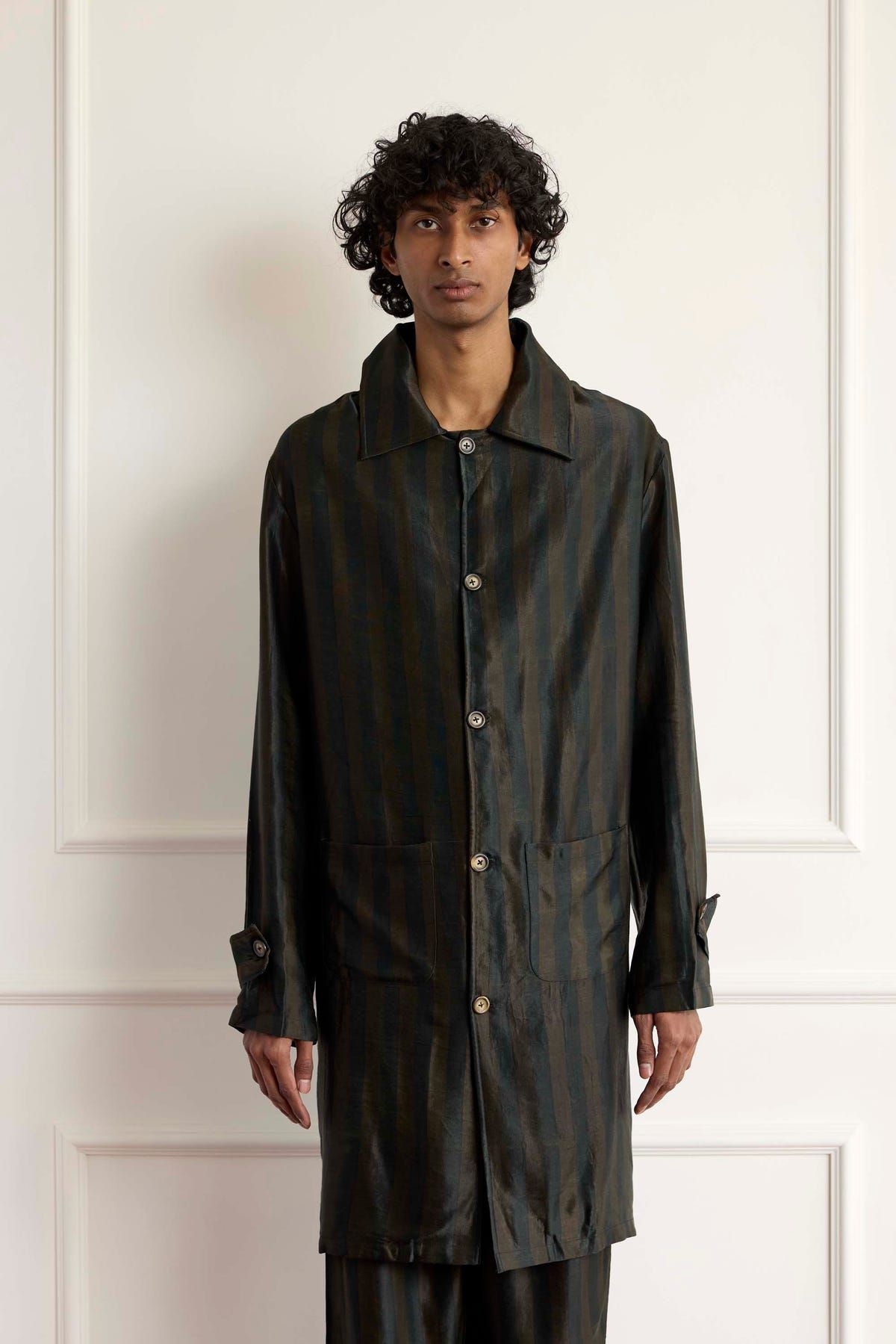 Long Mushro Silk Blouson - image 3