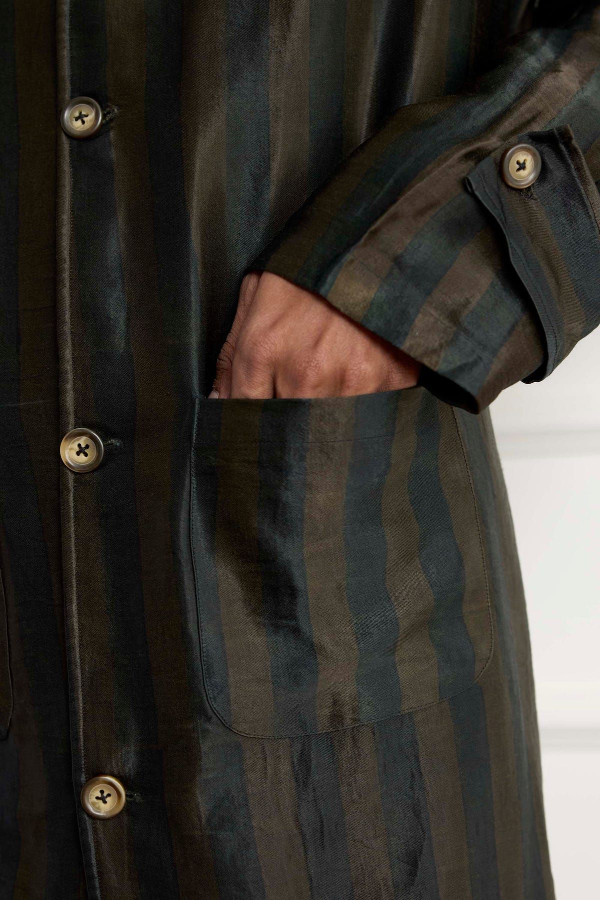 Long Mushro Silk Blouson - image 4