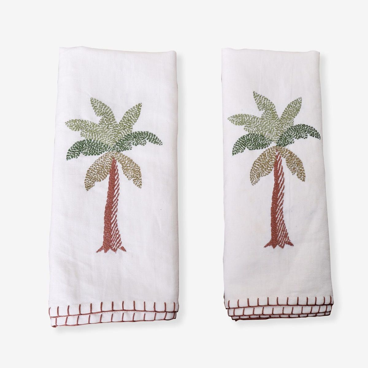 Kantha Embroidered Palm Tree Table Napkin - image 1