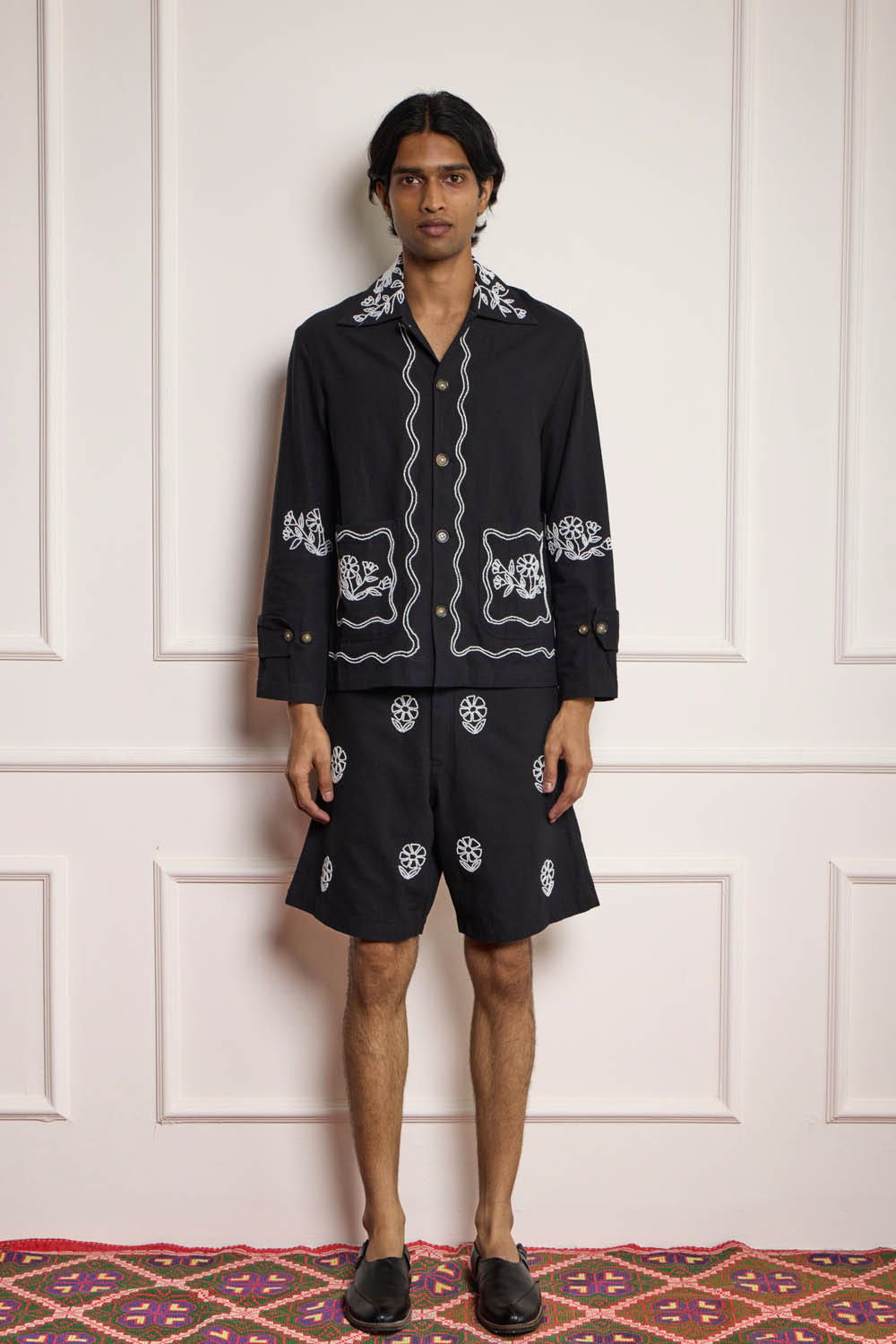 Bead Embroidered Blouson Jacket - image 1