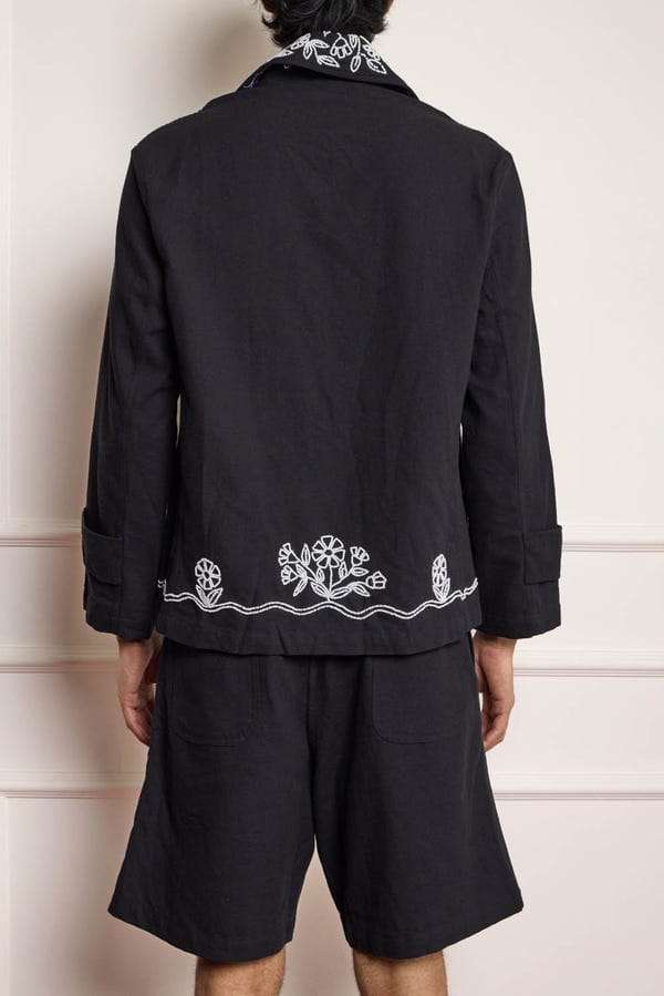 Harago — Bead Embroidered Blouson Jacket