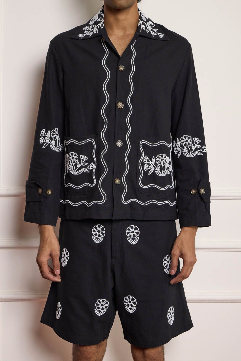 Bead Embroidered Blouson Jacket - image 4