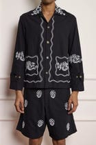 Bead Embroidered Blouson Jacket view 4