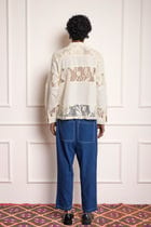 Lace Patchwork Shirt - Cream view 2