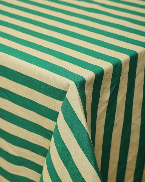 Harago — Block Printed Striped Tablecloth