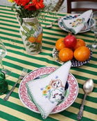 Block Printed Striped Tablecloth view 3