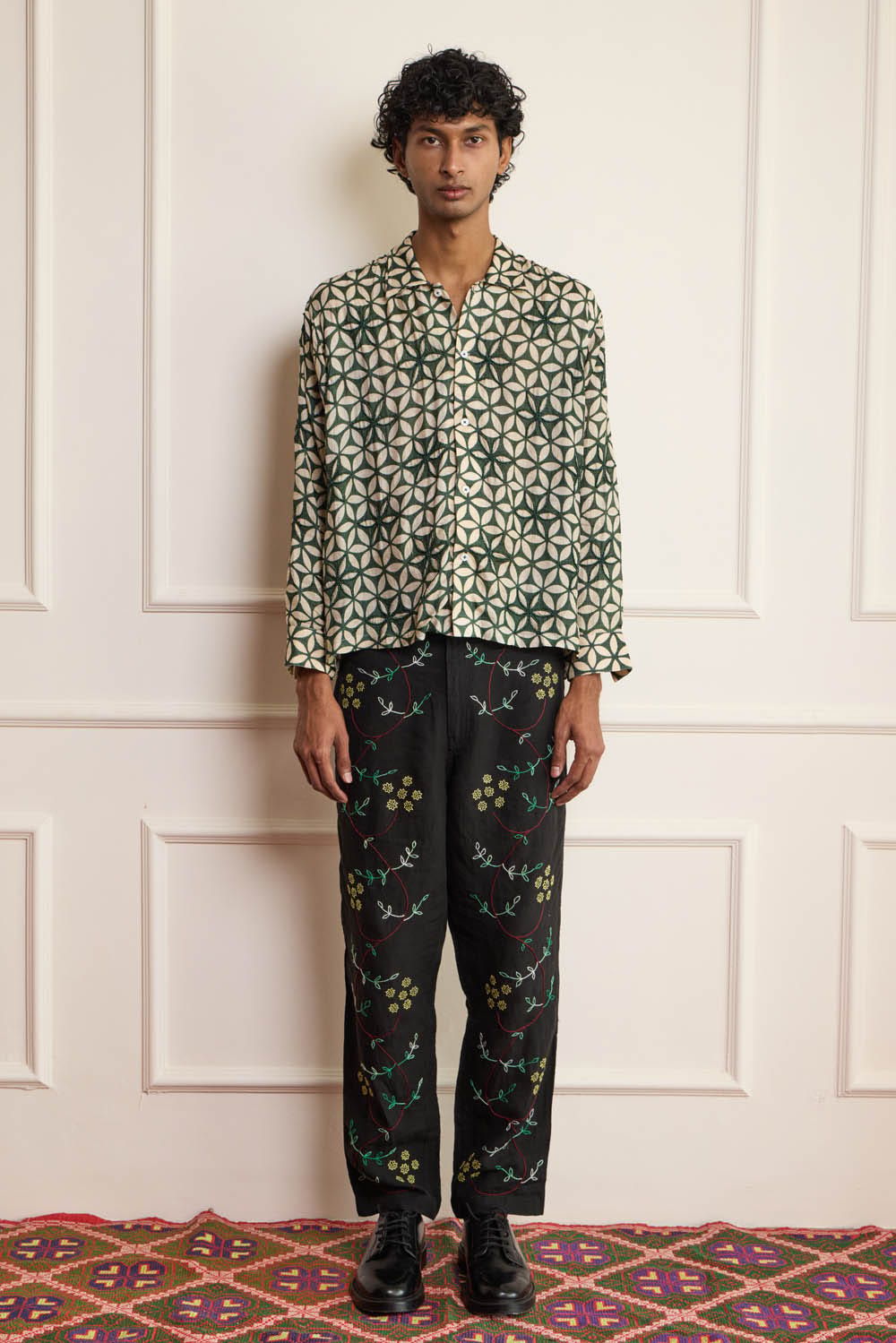 Beaded Linen Shirt - image 1