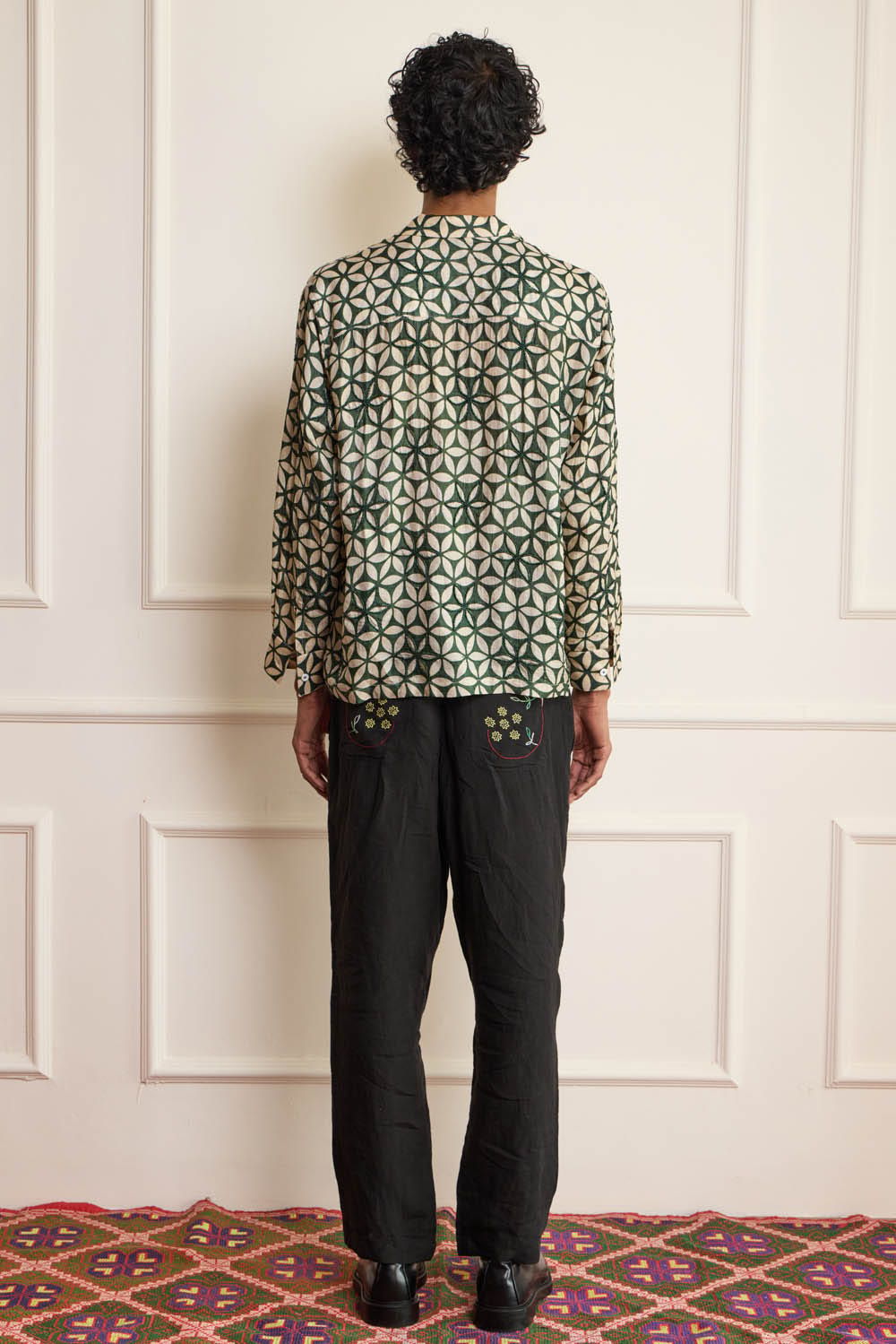Beaded Linen Shirt - image 3