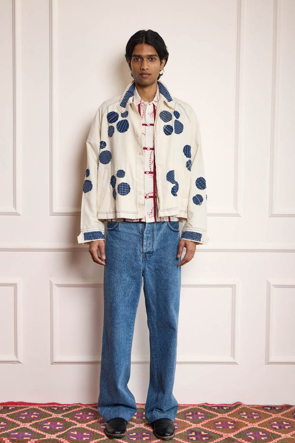 Harago — Applique Cropped Jacket