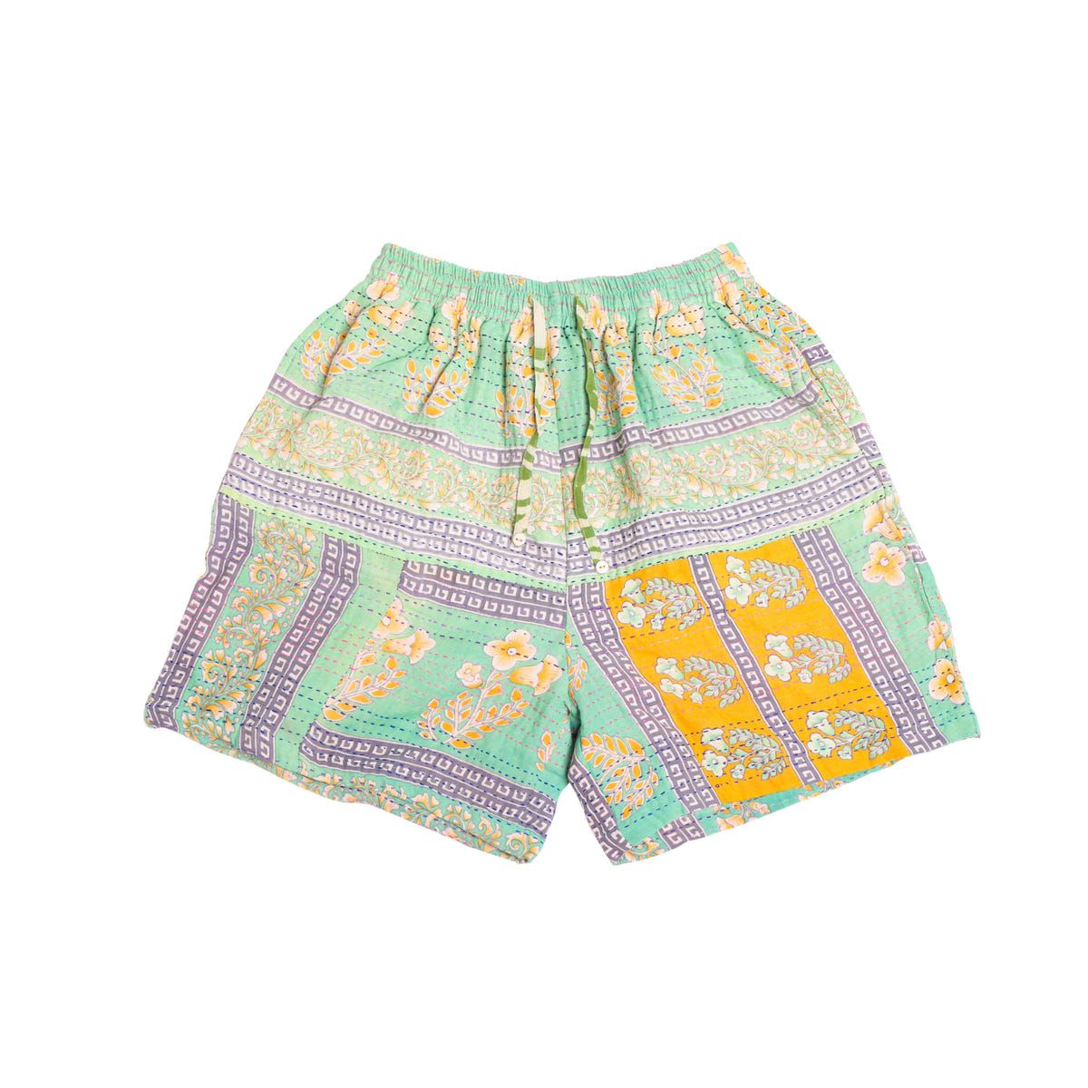 Vintage Kantha Quilted Shorts - image 1