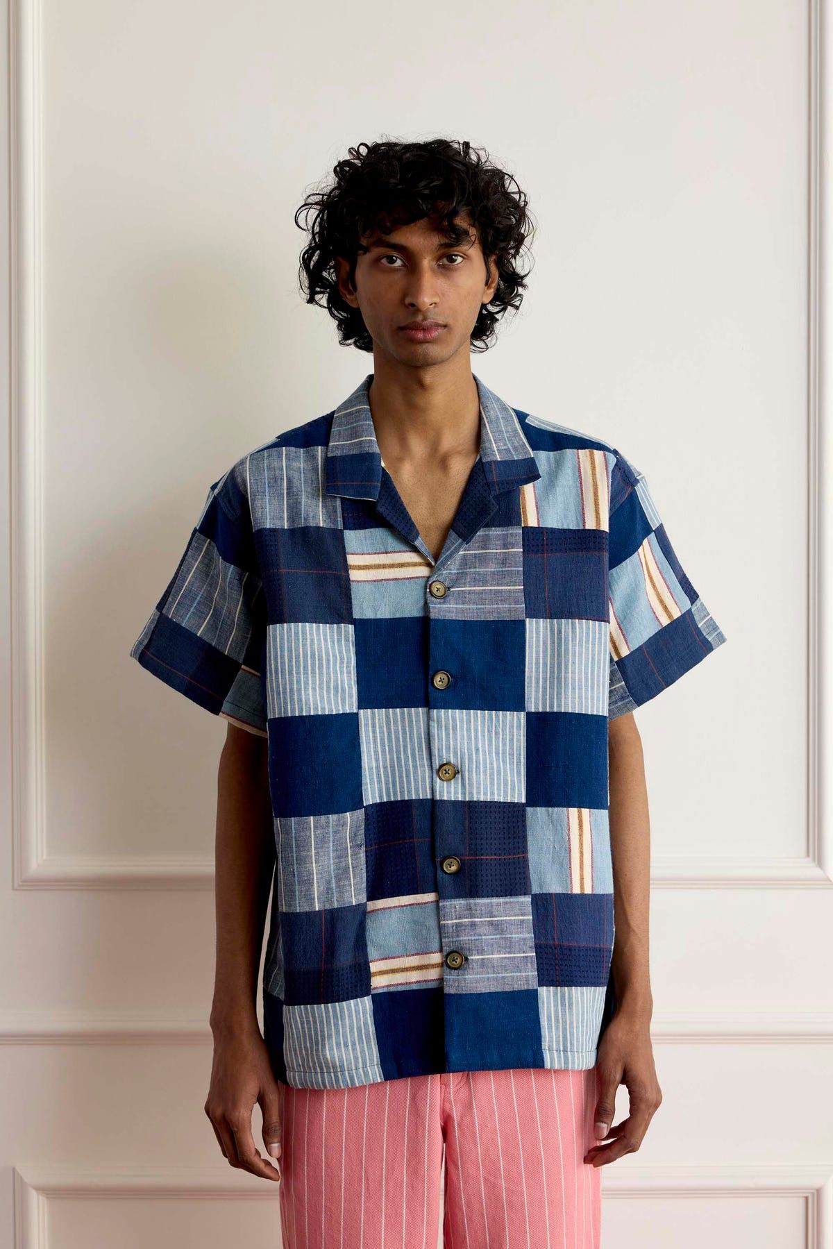 Blue Patchwork Shirt - image 3