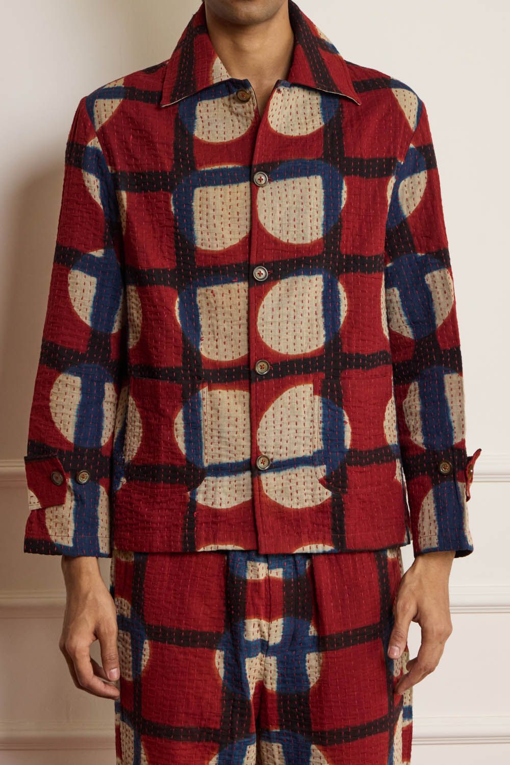 Clamp Dyed Kantha Jacket - image 3